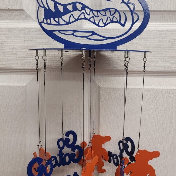 Gator Themed Wind Chime in Blue and Orange - Picture 3 of 4
